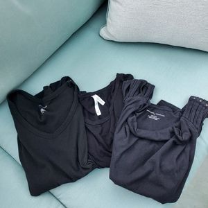 3 black t shirts
